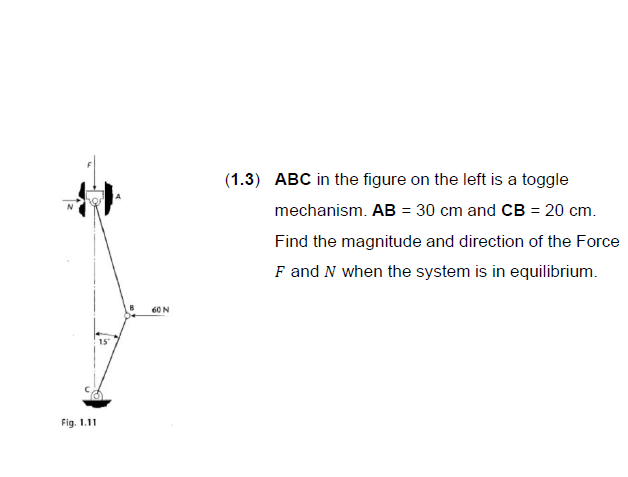 Solved (1.3) ABC in the figure on the left is a toggle | Chegg.com