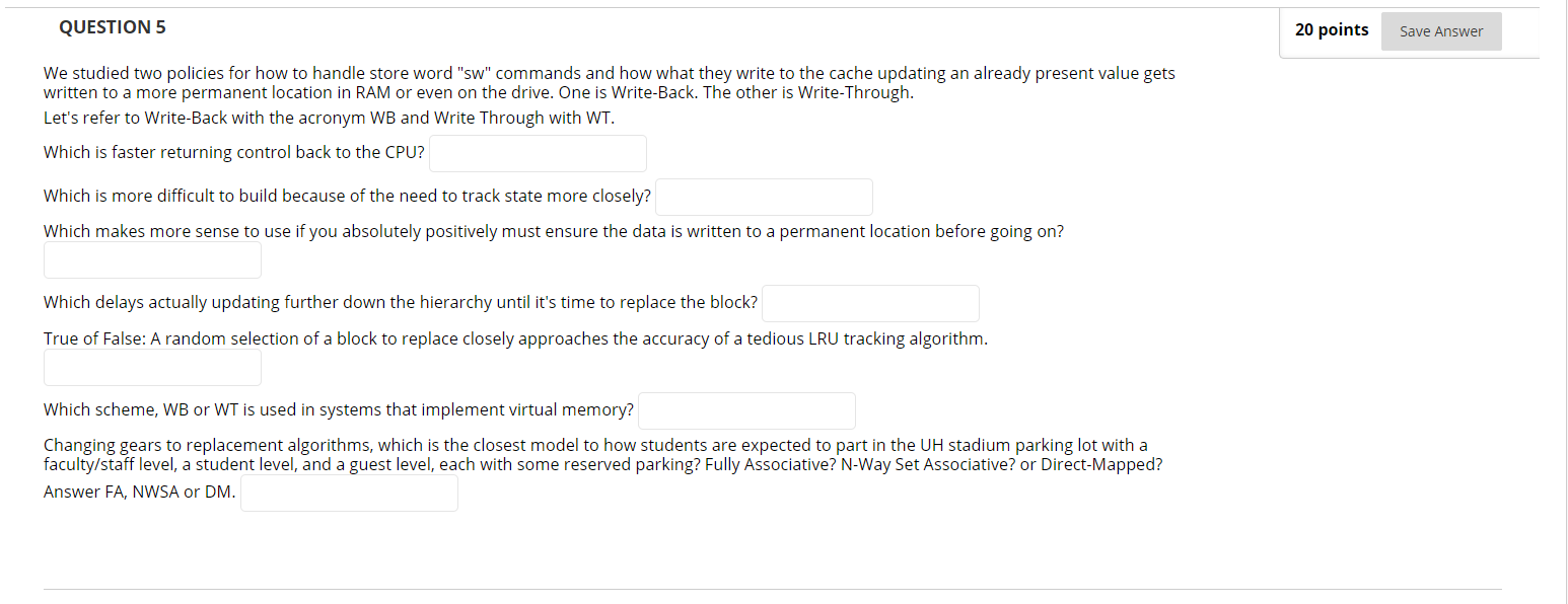 Solved QUESTION 1 20 points Save Answer For this problem, | Chegg.com