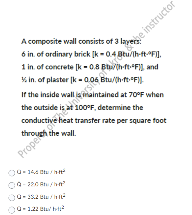 Solved A composite wall consists of 3 layers: 6 in. of | Chegg.com