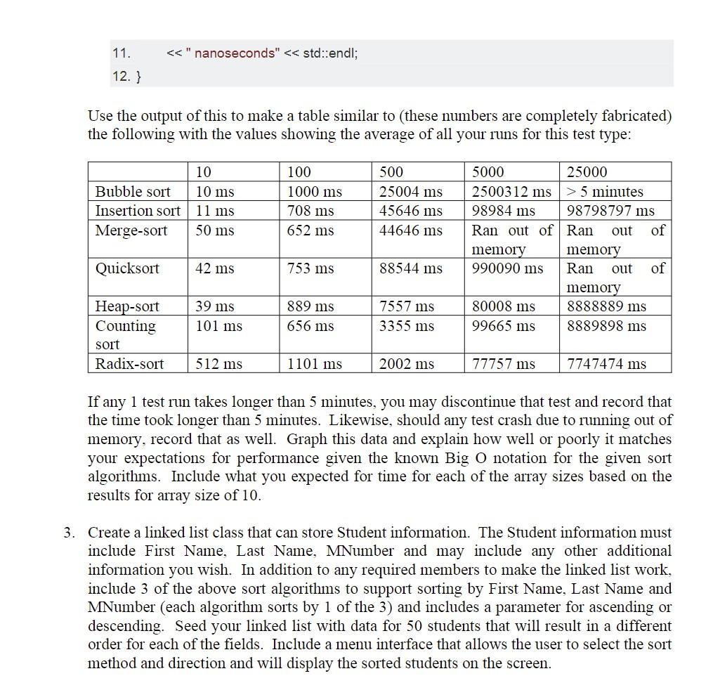 Solved a. 1. Create a program that generate an array of | Chegg.com