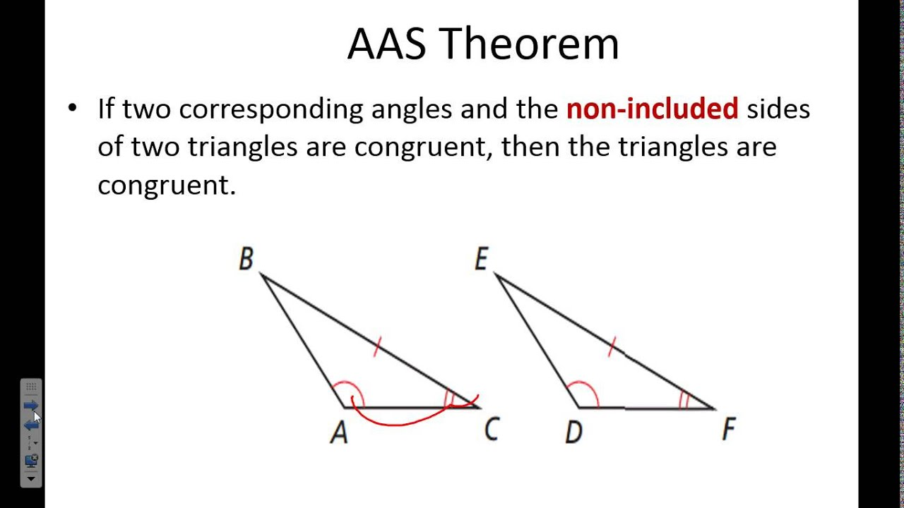 Solved AAS Theorem • If two corresponding angles and the | Chegg.com