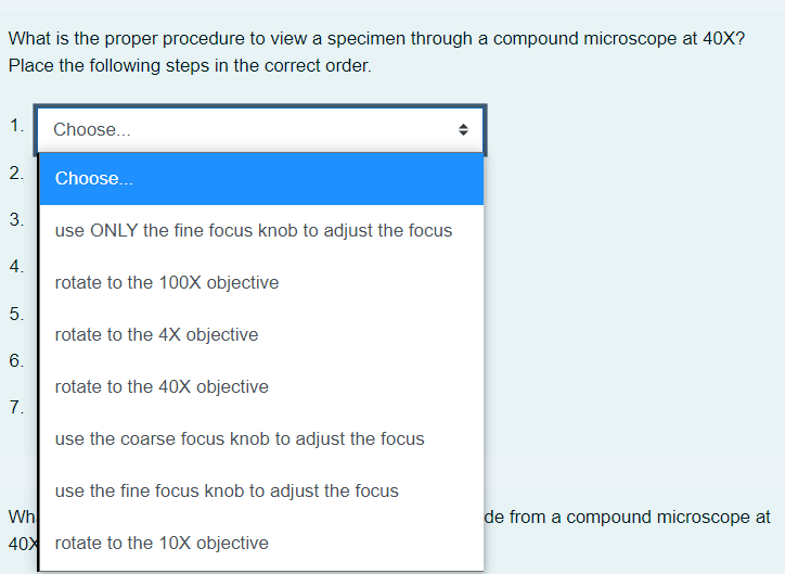 Solved Place the following steps in order when viewing a | Chegg.com