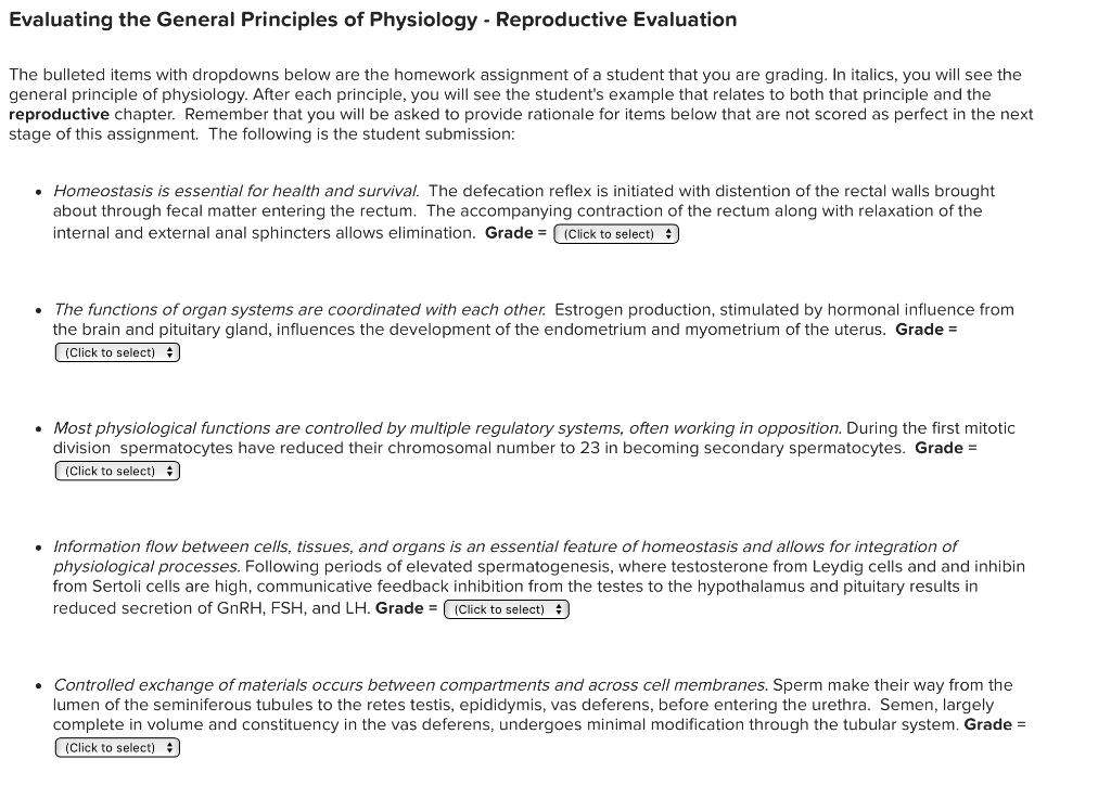 Solved Evaluating The General Principles Of Physiology