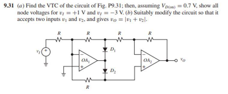 Solved Design With Operational Amplifiers And Analog | Chegg.com