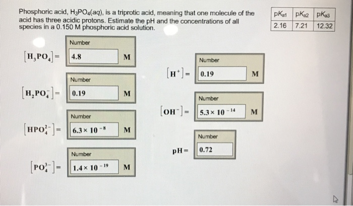 Solved Phosphoric acid, H3PO4(aq), is a triprotic acid, | Chegg.com