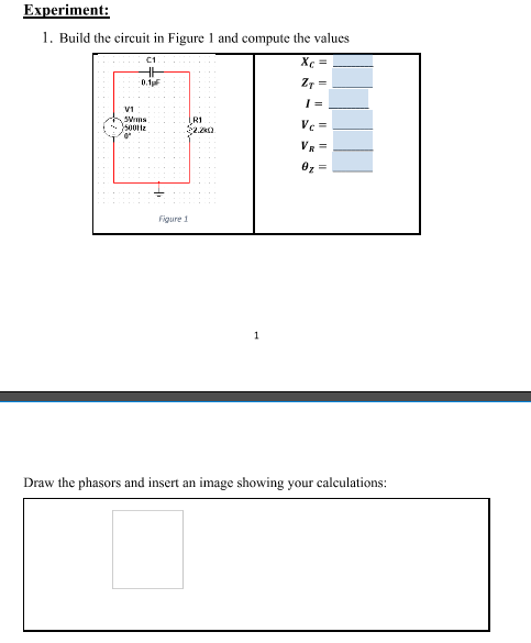 Solved 1. Build the circuit in Figure 1 and compute the | Chegg.com