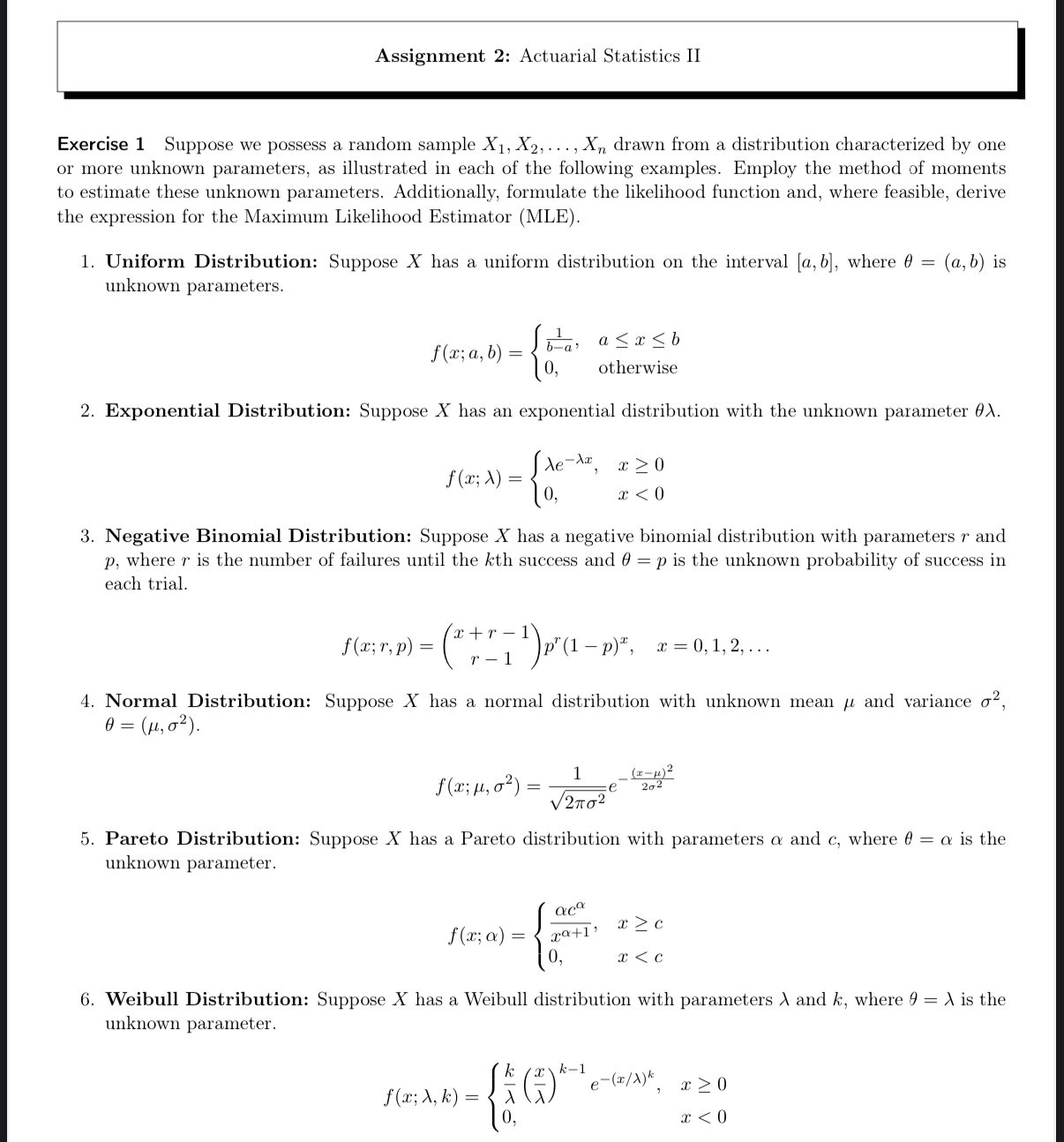Solved Exercise 1 ﻿Suppose we ﻿possess a random sample | Chegg.com