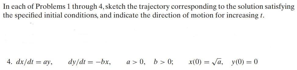 Solved In each of Problems 1 through 4, sketch the | Chegg.com