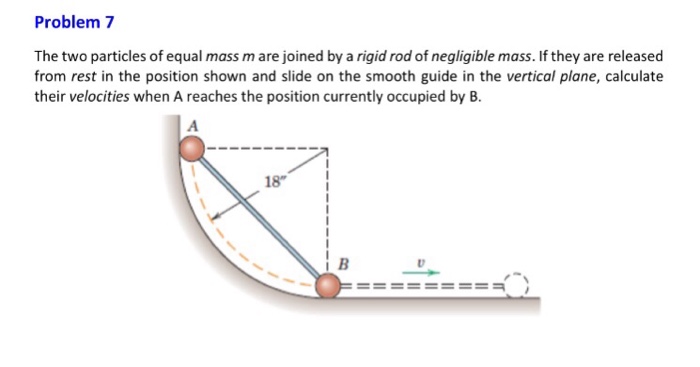 Solved Problem7 The two particles of equal mass m are joined | Chegg.com