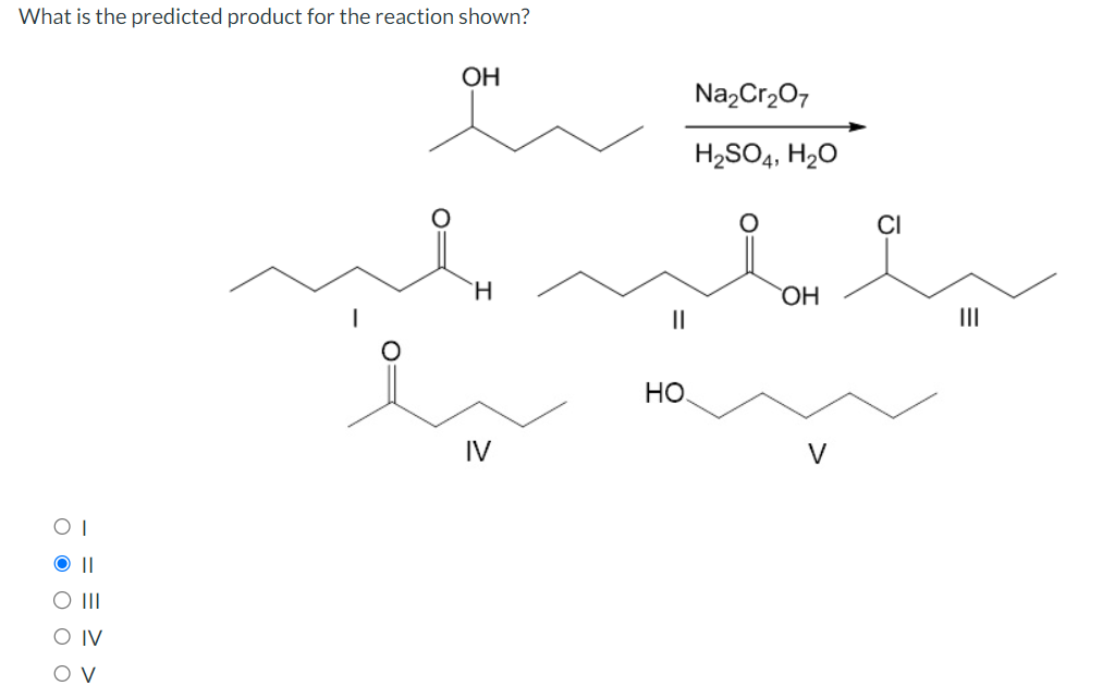 Solved What is the predicted product for the reaction shown? | Chegg.com