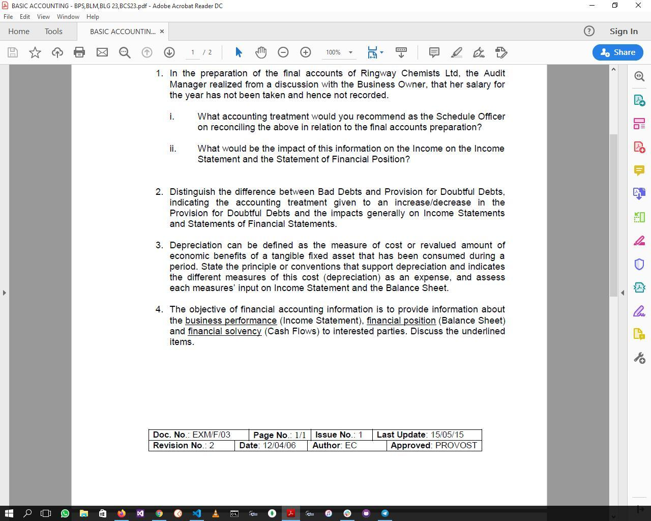 Financial Accounting Manager Job Description Pdf - Operations Manager Job Description Totaljobs / This job description assumes the latter view of the finance manager position.