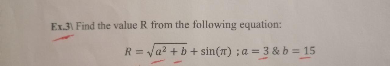 Solved Ex.31 Find the value R from the following equation: R | Chegg.com