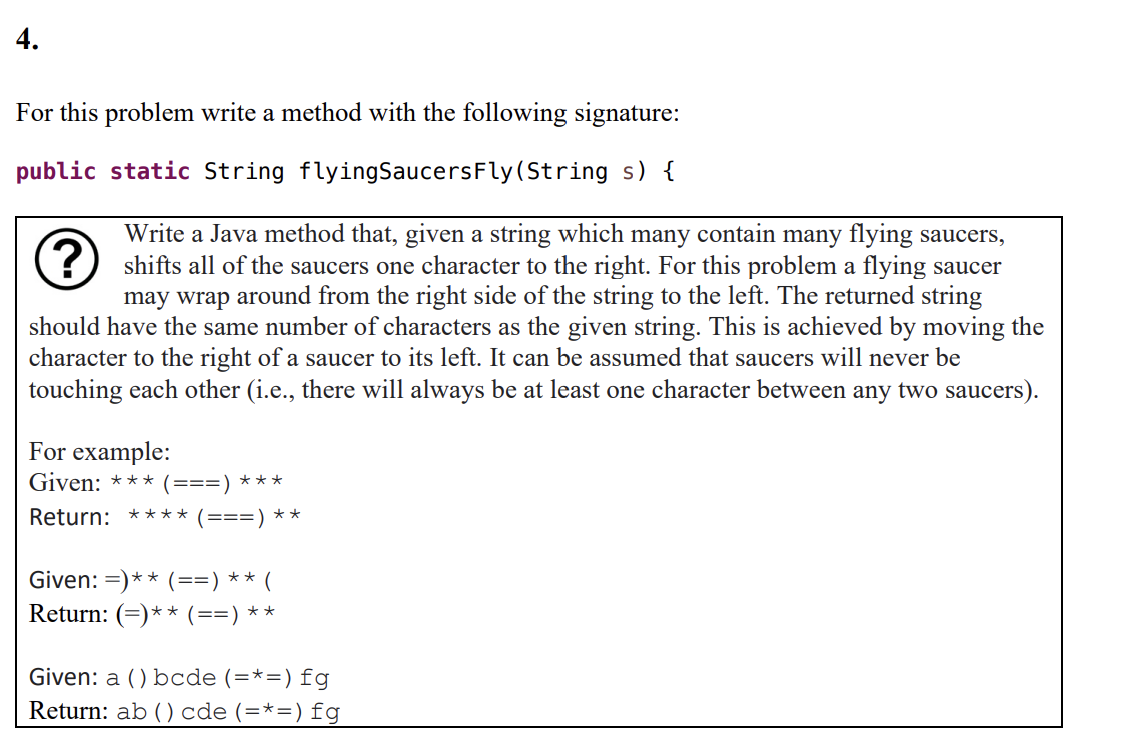 Solved For this problem write a method with the following | Chegg.com