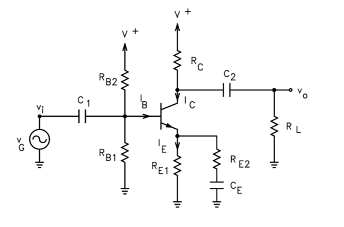 Solved Shown below is a single stage common emitter | Chegg.com
