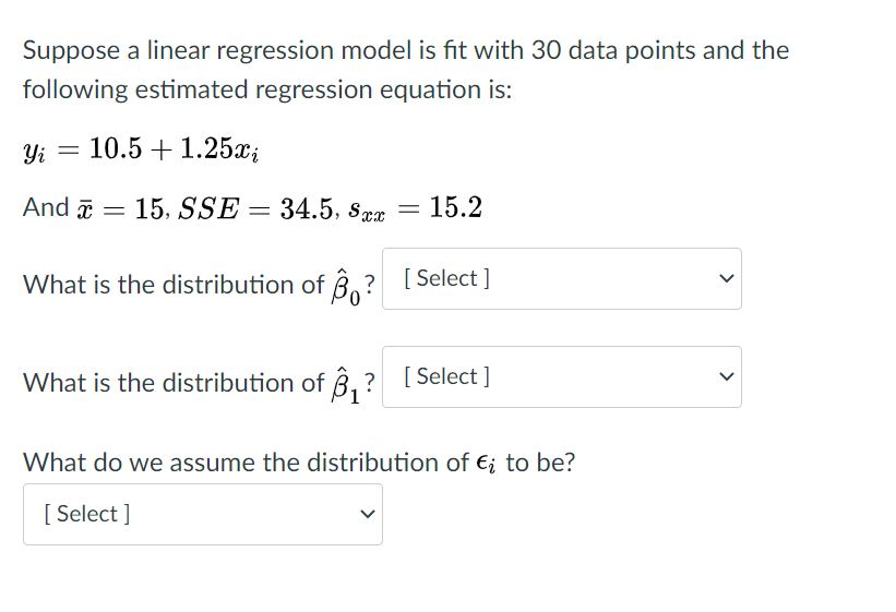 Solved Suppose a linear regression model is fit with 30 data | Chegg.com