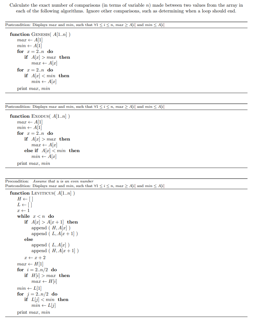 Solved Only #1 Report the runtime of the algorithm Genesis, | Chegg.com