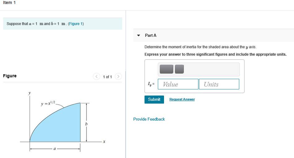 Solved Item 1 Suppose that a = 1 mand b= 1 m. (Figure 1) | Chegg.com