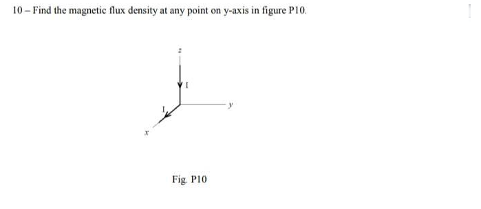 Solved 10 - Find the magnetic flux density at any point on | Chegg.com
