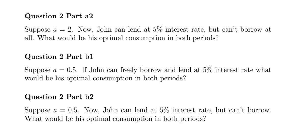 Solved Question 2 ( 20 points) John has the following | Chegg.com