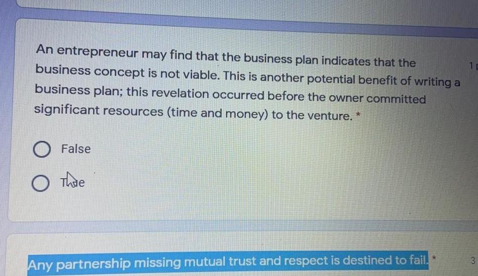 a business plan is important for all of the following except mcq