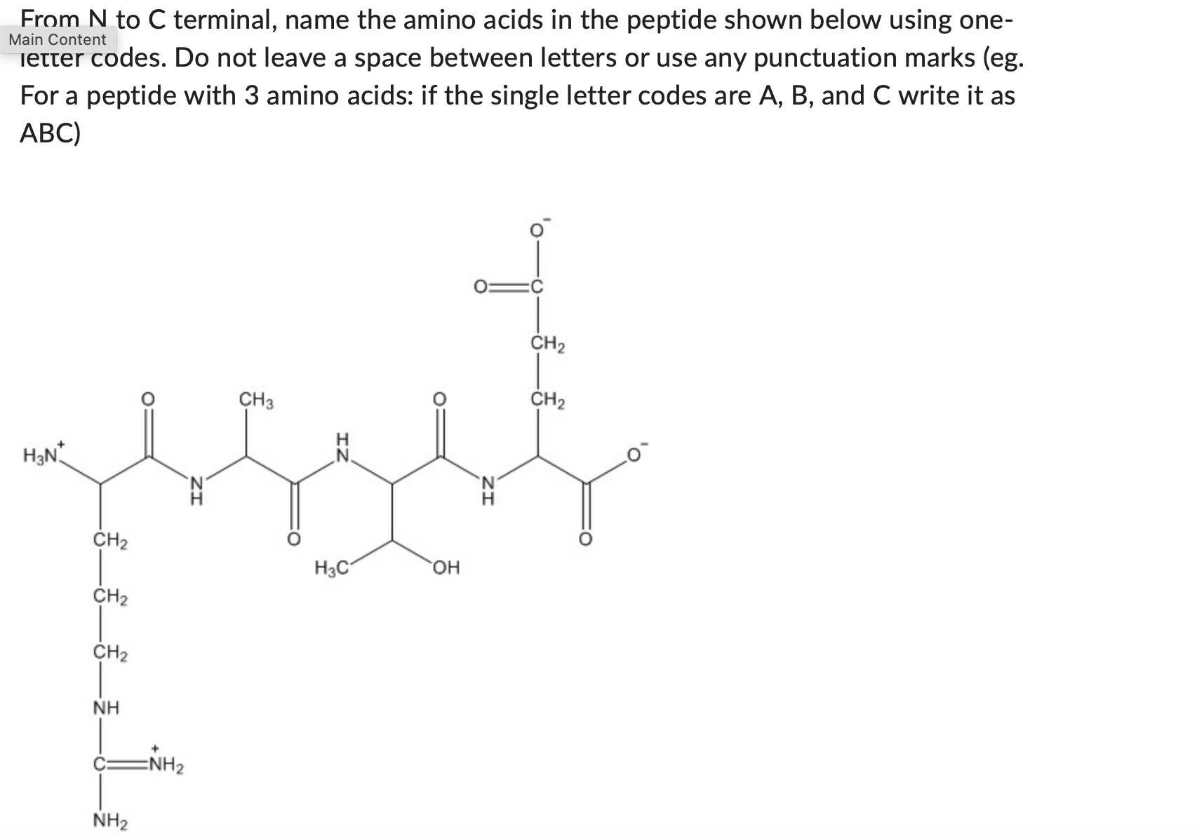 Solved From N to C terminal, name the amino acids in the | Chegg.com