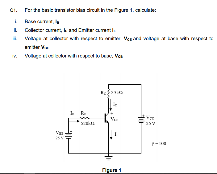 transistor biasing calculator