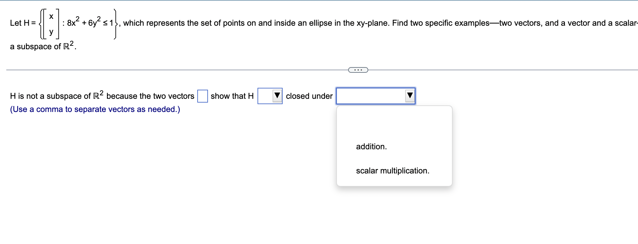 Solved Question Content Area TopPart 1LetH= X Y : | Chegg.com