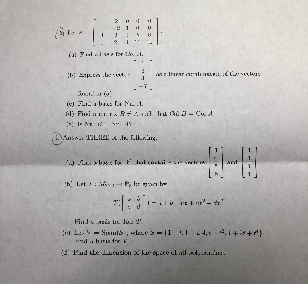 Solved For all problems, show your work and fully explain | Chegg.com
