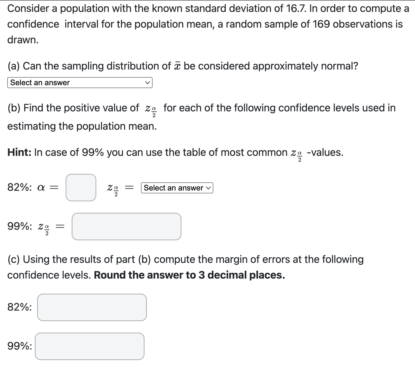 Solved Consider a population with the known standard | Chegg.com
