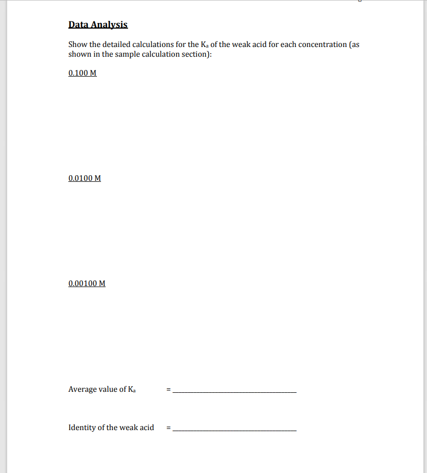 Solved 1 EXPERIMENT B5: ACID/BASE DISSOCIATION CONSTANT | Chegg.com