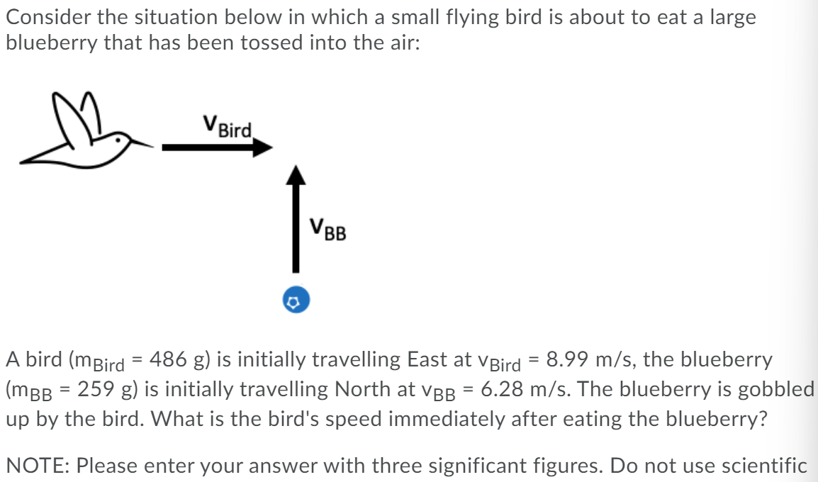 Solved Consider The Situation Below In Which A Small Flying | Chegg.com