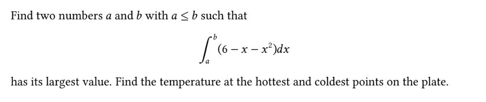 Solved Find Two Numbers A And B With A≤b Such That | Chegg.com