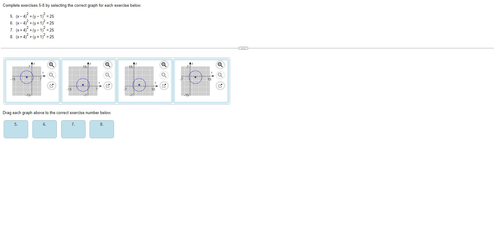 Solved Complete exercises 5−8 by selecting the correct graph | Chegg.com