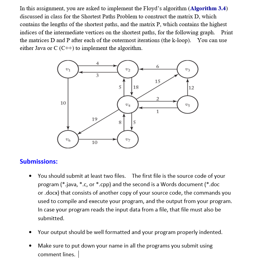 In this assignment, you are asked to implement the | Chegg.com