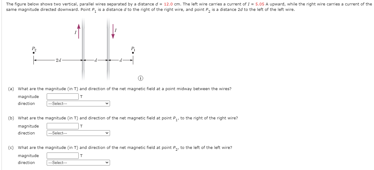 Solved The figure below shows two vertical, parallel wires | Chegg.com