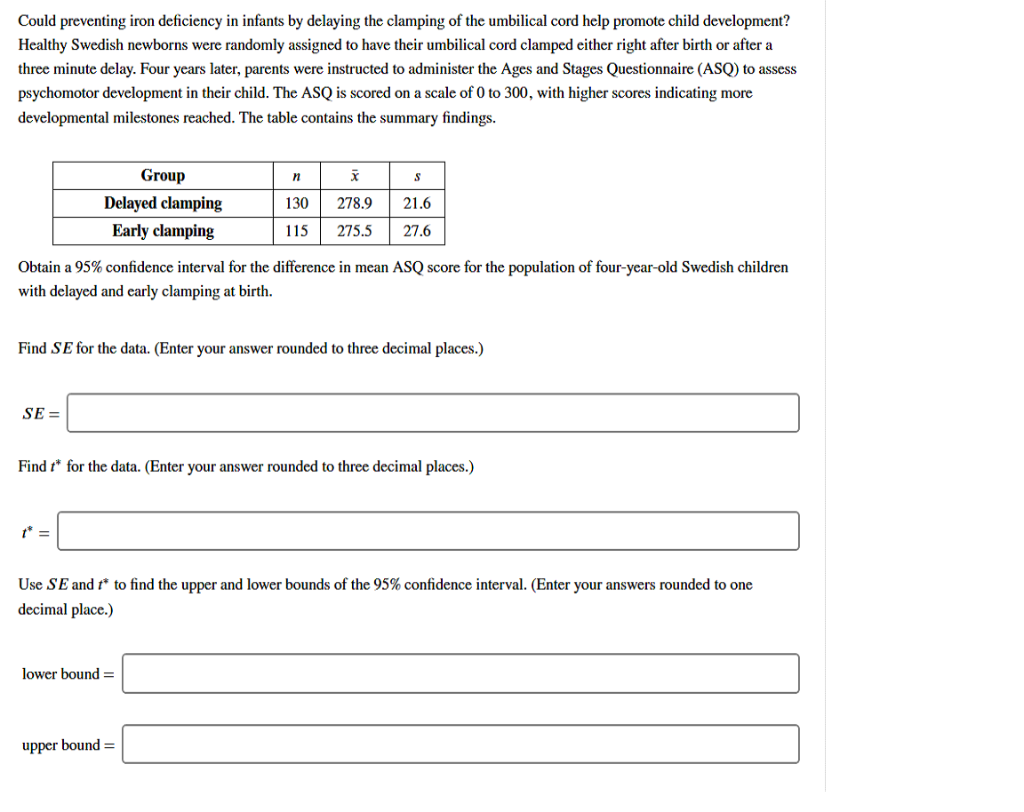 Solved Could preventing iron deficiency in infants by