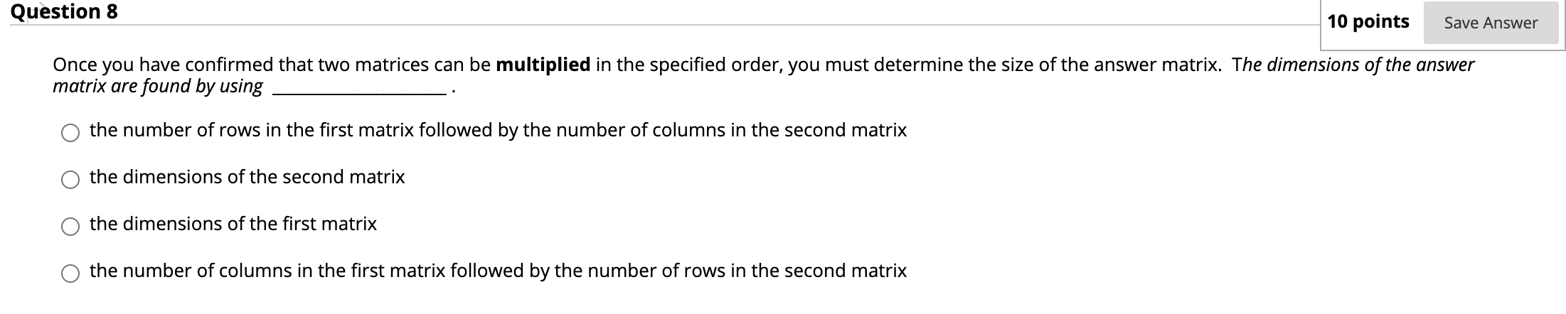 Solved Question 8 10 points Save Answer Once you have | Chegg.com