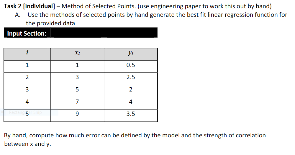 Solved Task 2 (individual) - Method of Selected Points. (use | Chegg.com