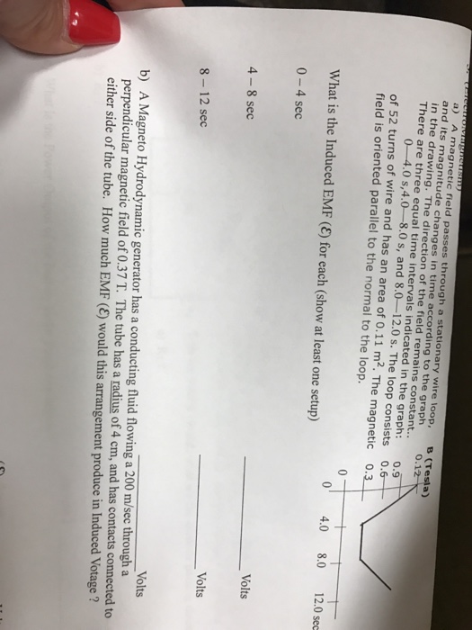 Solved A field passes through a stationary wire
