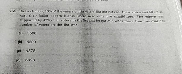 Solved 32 In An Election 10 Of The Voters On The Voters Chegg Com