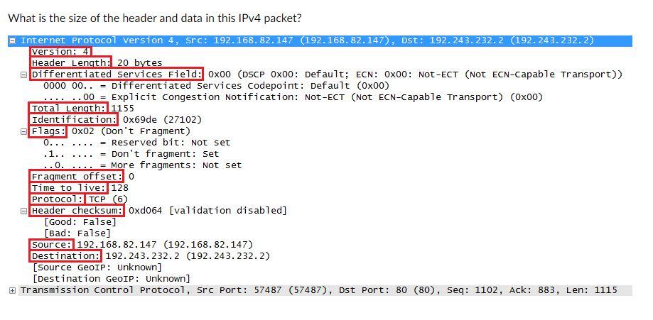 Solved What Is The Size Of The Header And Data In This IPv4 Chegg Com   PhpSvq8T5