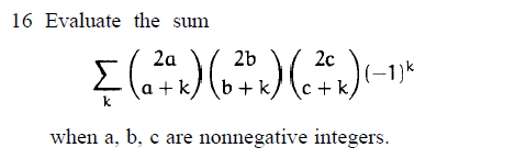 Solved 16 Evaluate The Sum C 24w 4x 2 1 When A B C A Chegg Com