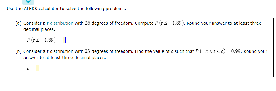 Solved Use the ALEKS calculator to solve the following | Chegg.com