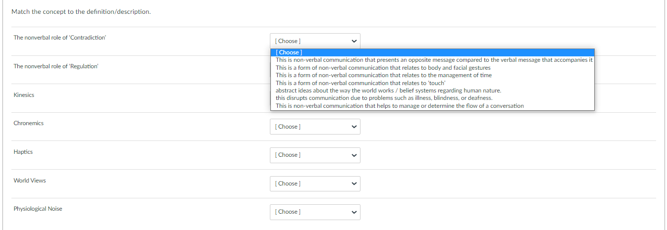 Solved Match the concept to the definition/description. The | Chegg.com