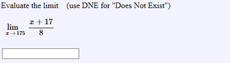Dne Math Question Solved Evaluate the limit (use DNE for