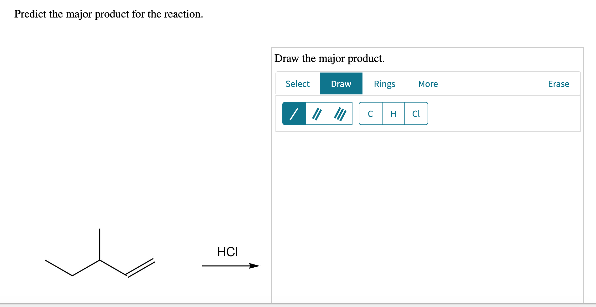 Solved Predict The Major Product For The Reaction. Draw The | Chegg.com