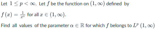 Solved Let 1≤p