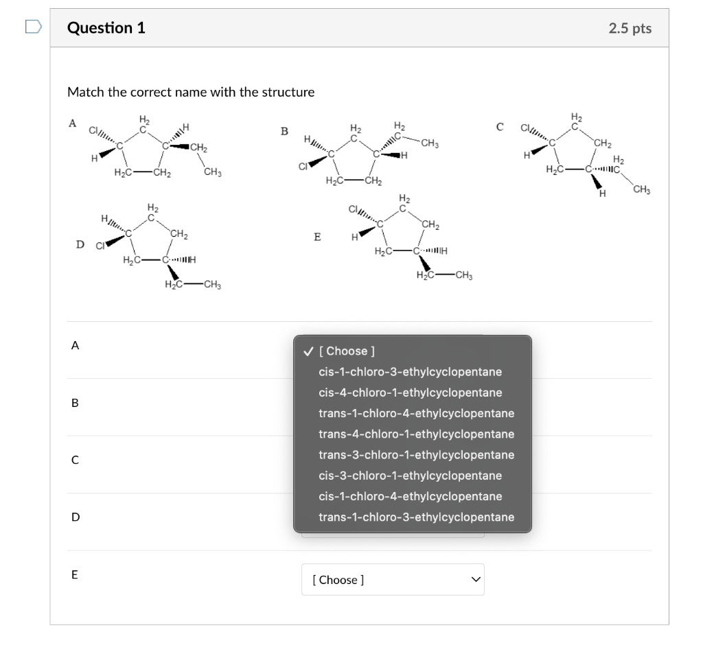 Solved Question 1 2.5 pts Match the correct name with the Chegg