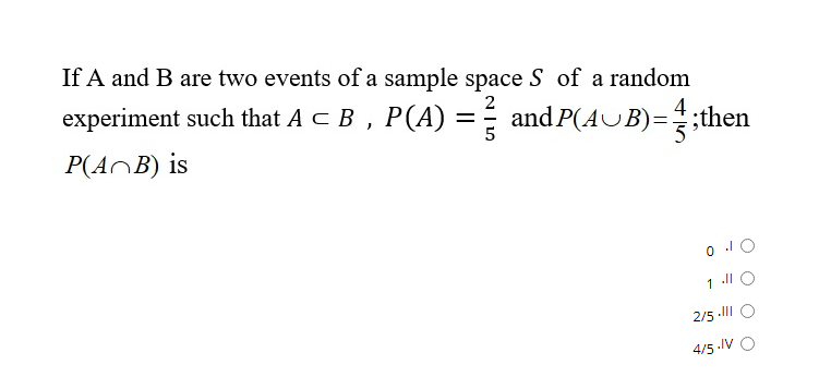 Solved If A and B are two events of a sample space S of a | Chegg.com