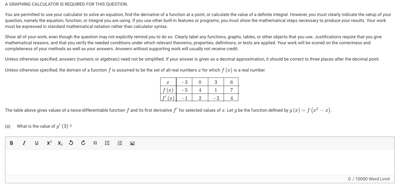 Solved A GRAPHING CALCULATOR IS REQUIRED FOR THIS QUESTION. | Chegg.com